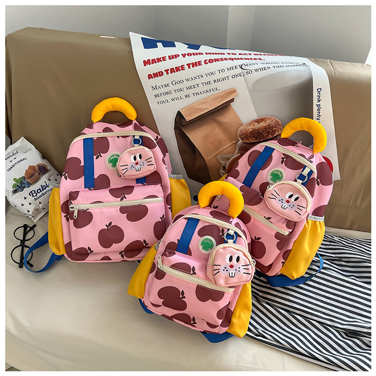 幼儿园儿童双肩包男童大容量背包2024新款可爱女孩拼色小书包外出详情34