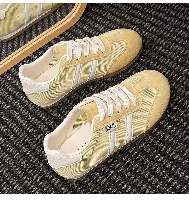 真皮平底小白鞋女鞋2025夏季新款网面德训鞋百搭休闲阿甘运动鞋子详情26
