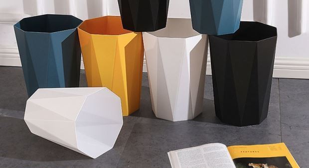 Wholesale of Nordic creative and simple diamond household trash cans without LIDS, large wastebaskets for kitchens, living rooms, offices and hotels pic 13