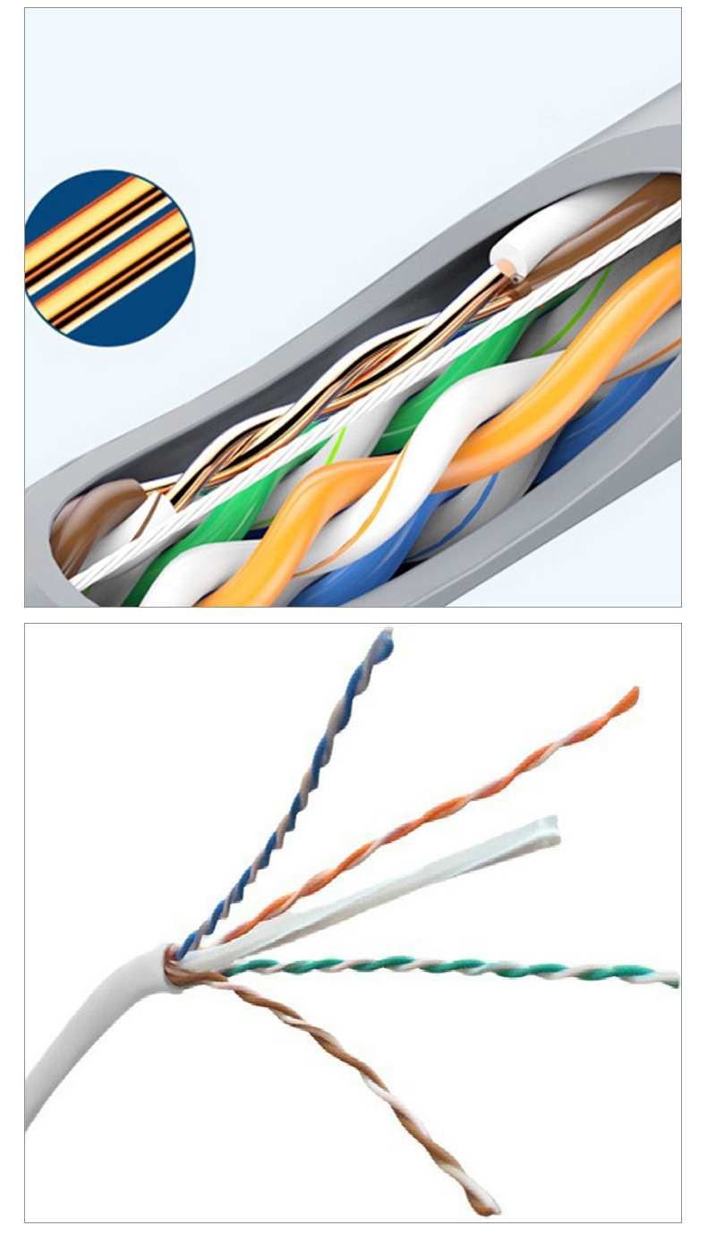 Hikvision CAT5e and Cat6 unshielded indoor Gigabit network cable, oxygen-free copper cable, twisted-pair computer network cable pic 10