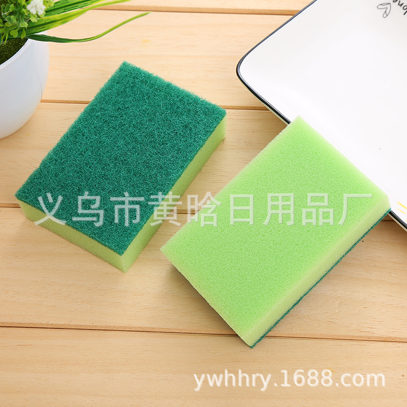 【 Chi Jia 】 Kitchen household cleaning sponge blocks, pot brushes, dish brushes, cleaning supplies, double-sided sponge cleaning blocks in color pic 5