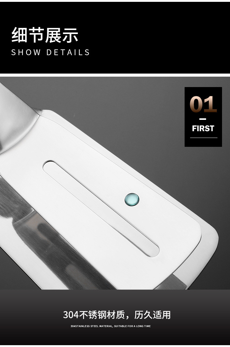 304 stainless steel food tongs, steak tongs, food barbecue tongs, kitchen bread tongs, hand-held pancake spatulas, thickened pic 8