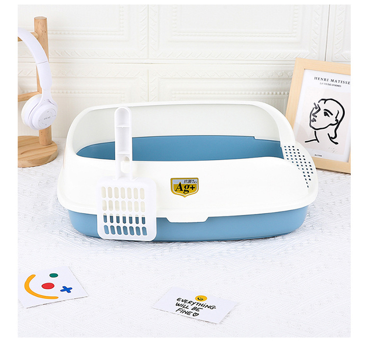 Thickened pedal cat toilet, semi-enclosed cat litter box, cat pet supplies, anti-splash, detachable and washable cat litter basin wholesale pic 19
