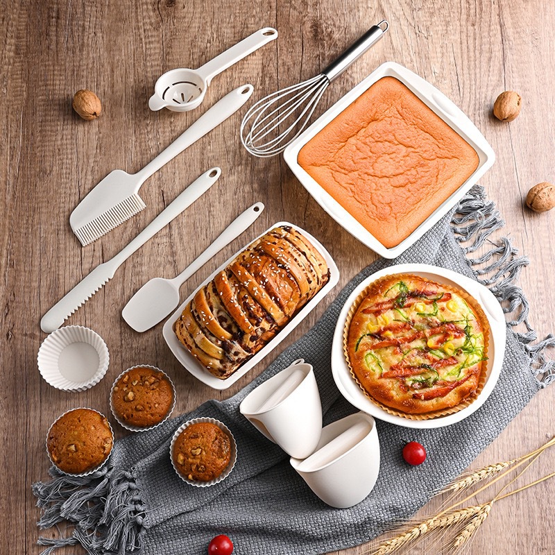 Accesorios de bebé molde molde de silicona cross border cake set 22 piezas juego de hornear copa muffin plato de tostadas raspador cepillo de aceite batidor baby care pic 22