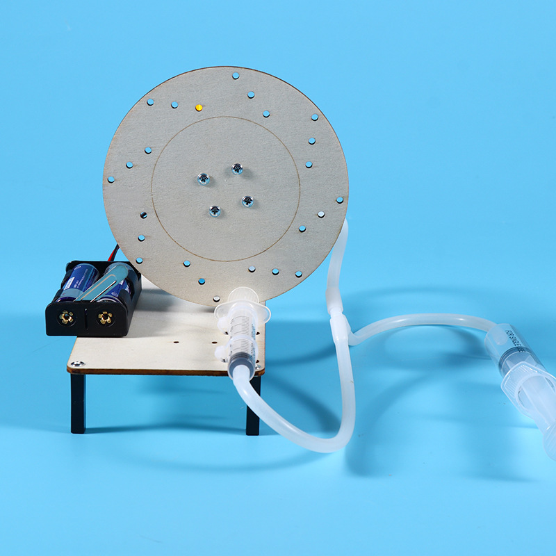 DIY wooden brake disc system technology creation small invention student handcrafted scientific experiment Brake model toy pic 8