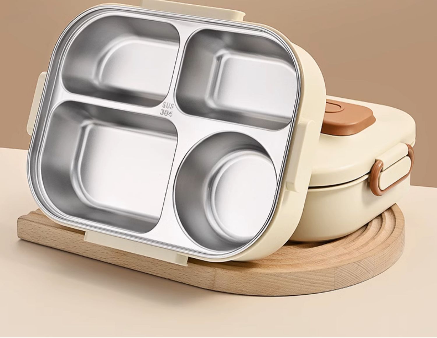 304 stainless steel insulated lunch box, a special microwave-safe lunch box for students, a compartment-sealed preservation box pic 14