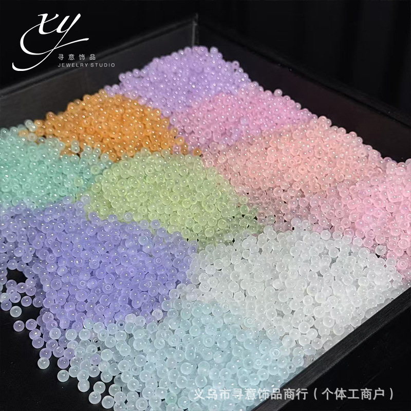 Cat-eye feel, 4mm light-colored macaron, high-quality rice bead glass, DIY handcrafted material accessories, wholesale of loose beads and string beads pic 6