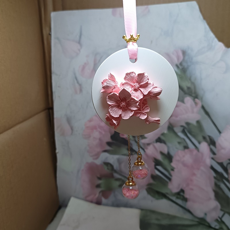 汽车车裁后视镜挂香片饰衣柜扩香石双色挂件天鹅出风口摆饰涂装详情7