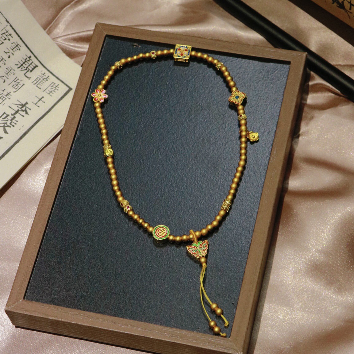 现货批发小众设计电镀K金蝴蝶项链ins时尚百搭潮项链轻奢义乌饰品详情10