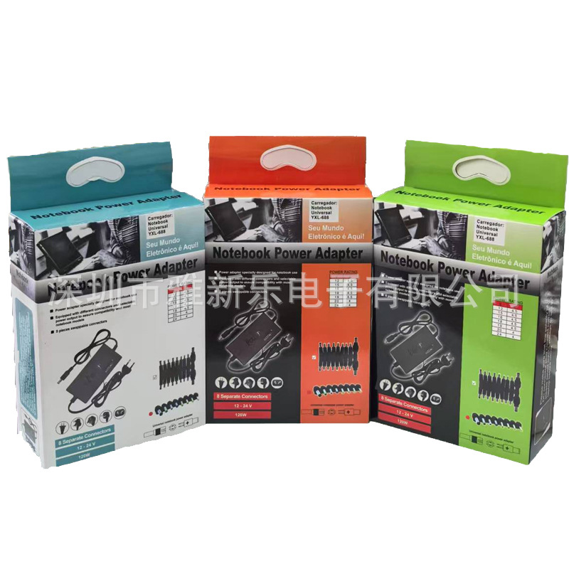 Adjustable power supply 12-24V notebook power supply, universal 9 connectors, speed and gear adjustment, multi-functional dual-wire and multi-interface pic 16