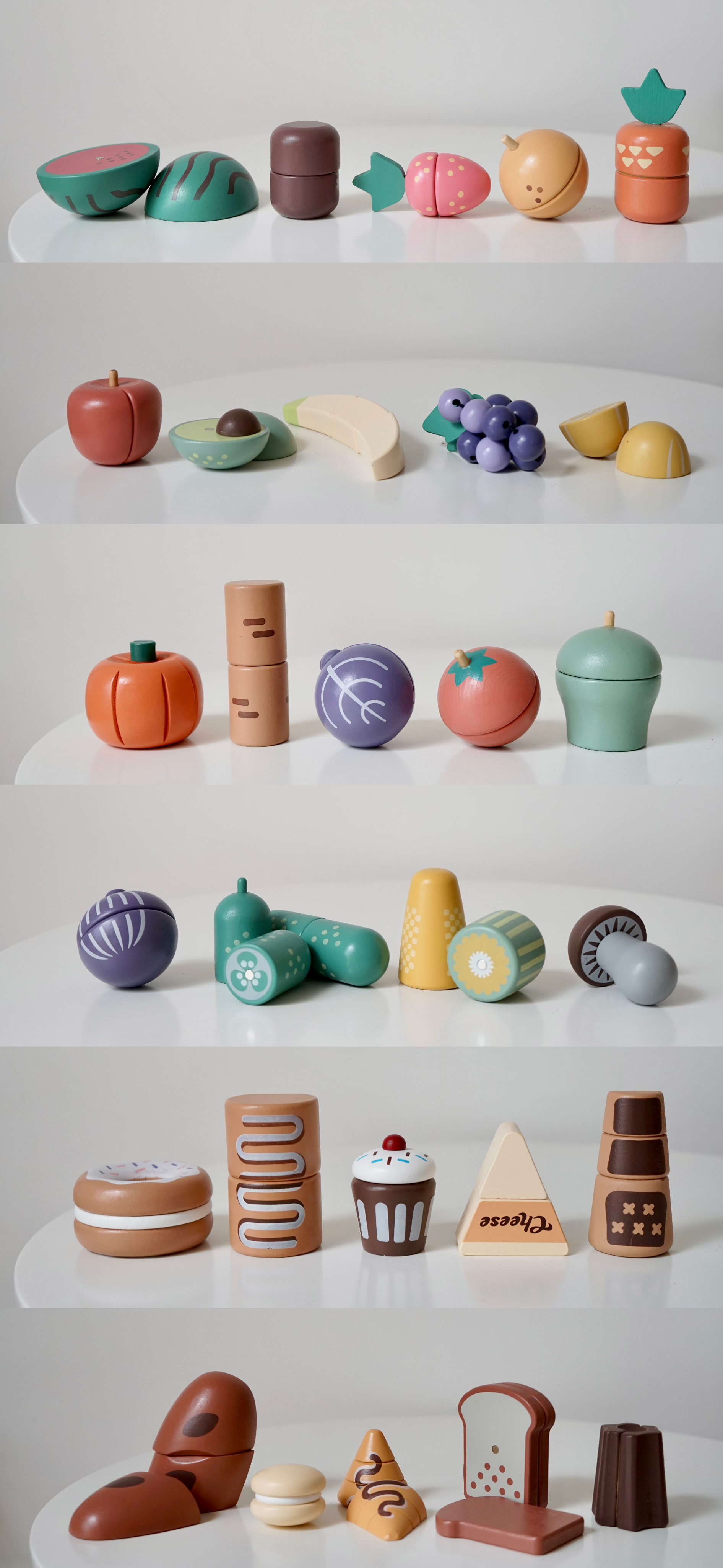 CE/CPC Wooden Magnetic Vegetable and Fruit Cutting Fun Meal Set, Wooden box set, Solid wood cutting board and Cookware set pic 31