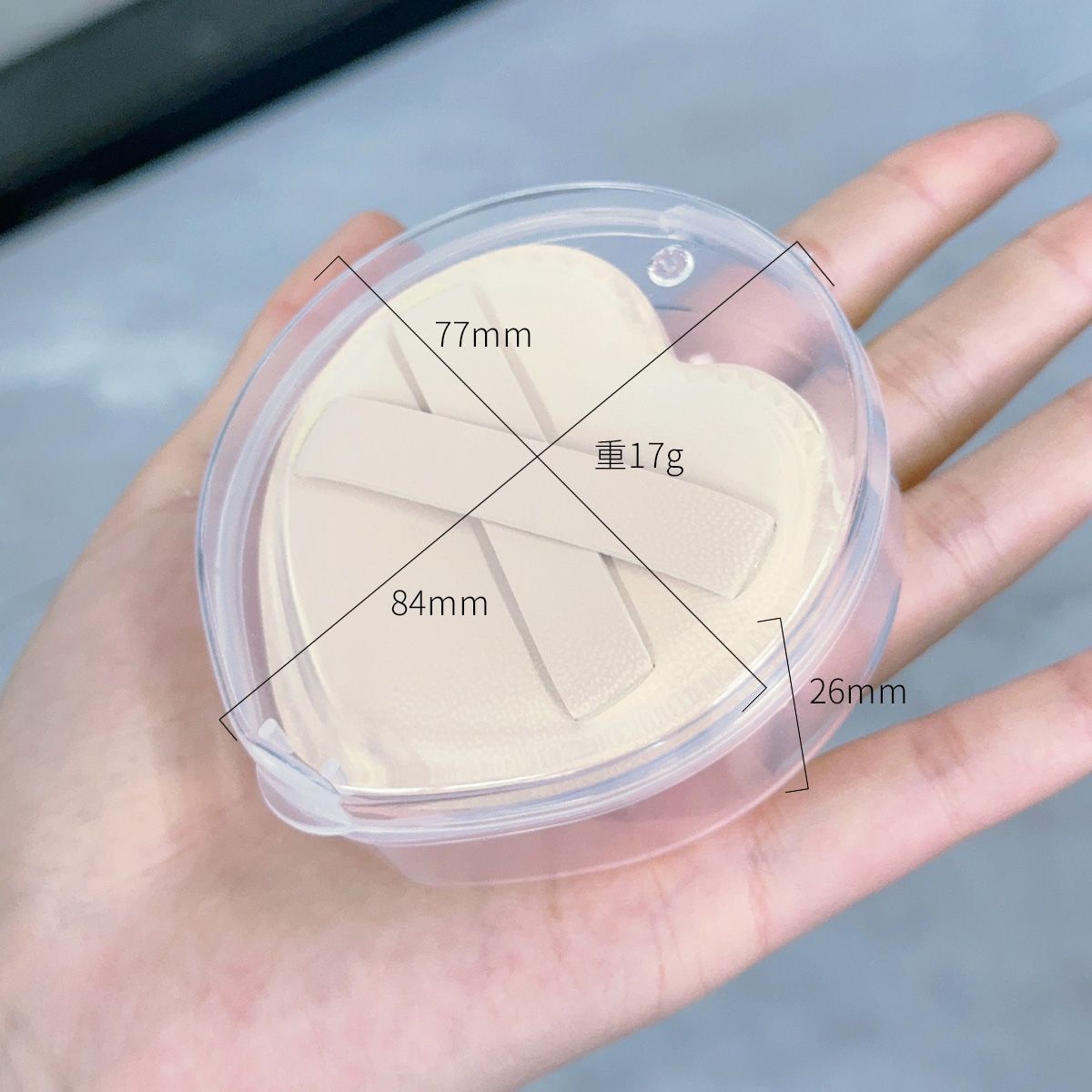 新款爱心棉花糖粉扑气垫PU皮超柔软散粉扑Q弹化妆工具美容护肤彩妆用品详情8