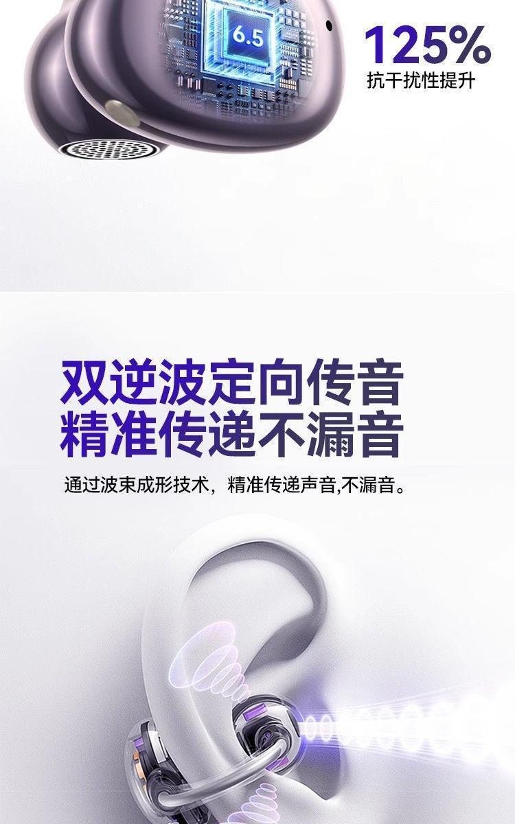 The new GTS15 wireless Bluetooth headphones, featuring a sporty over-ear clip-on design, are compatible with high-quality noise cancellation from Huawei and SONY pic 6