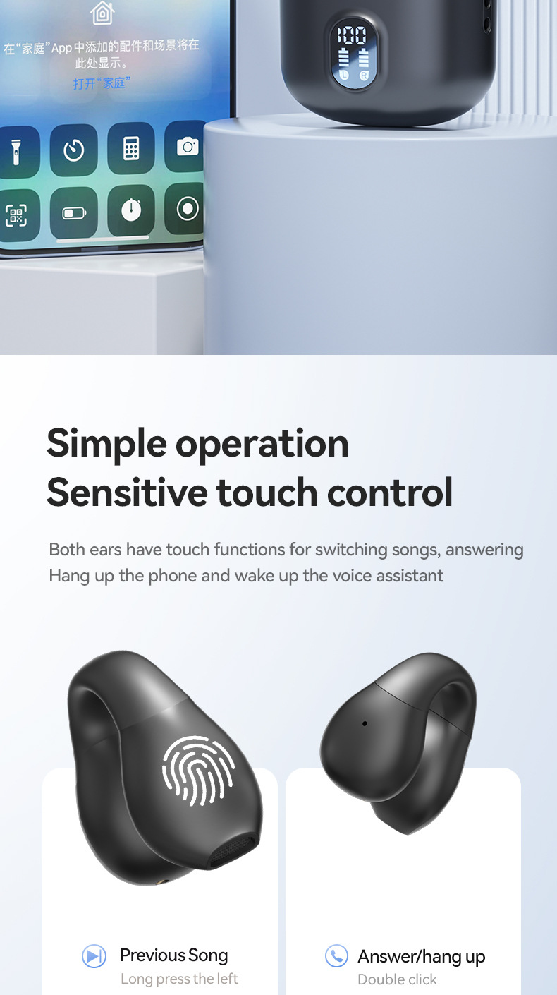 Cross-border M67 Bluetooth headphones, wireless, non-in-ear, sports, ultra-long battery life, mini new product, 5.3 In-ear style pic 14