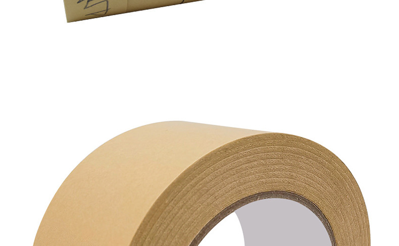 Kraft paper tape, strong adhesive, writable and tear-off, box sealing tape, packaging and sealing tape, photo frame and picture mounting tape pic 19