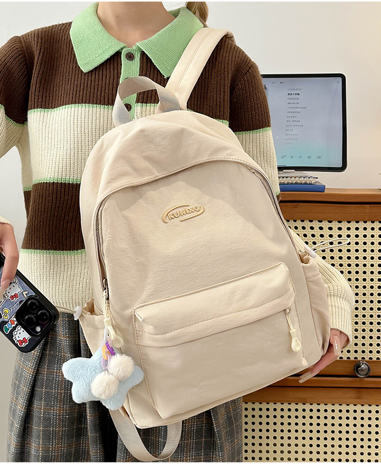 日系ins休闲校园小书包女高中大学生初中女生双肩包轻便旅游背包详情25