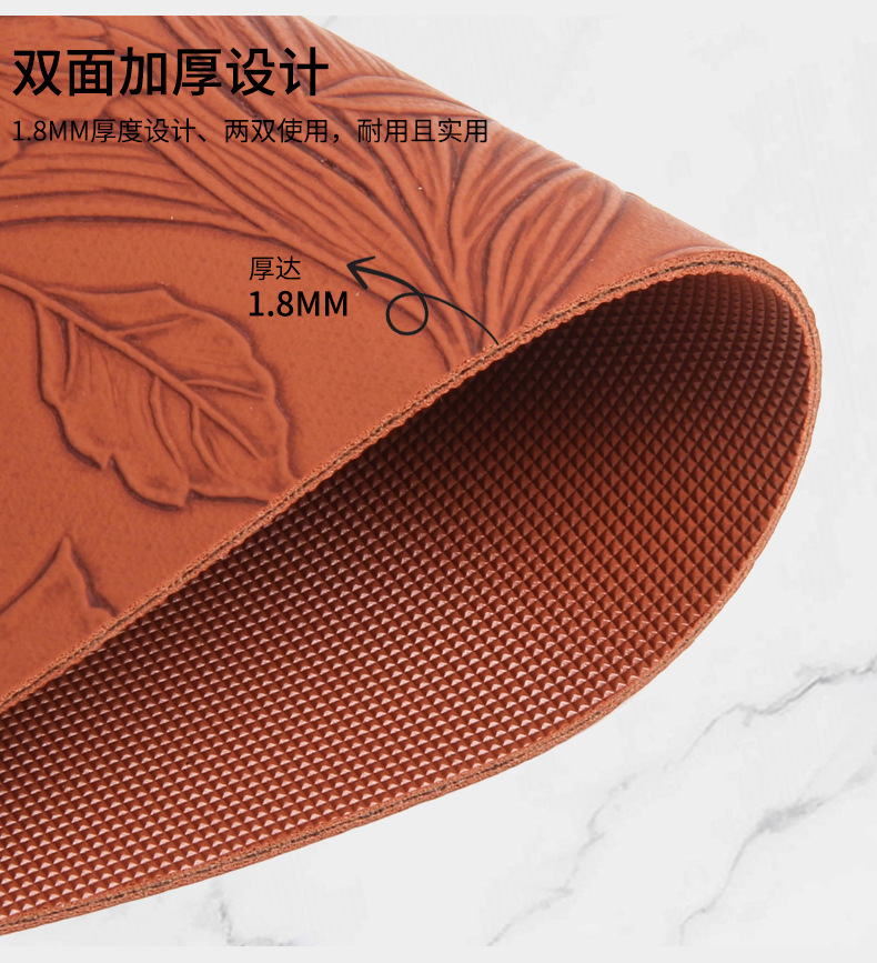 跨境placemat防滑皮革餐垫圆形酒店家居餐桌隔热餐垫子餐桌高级感详情8