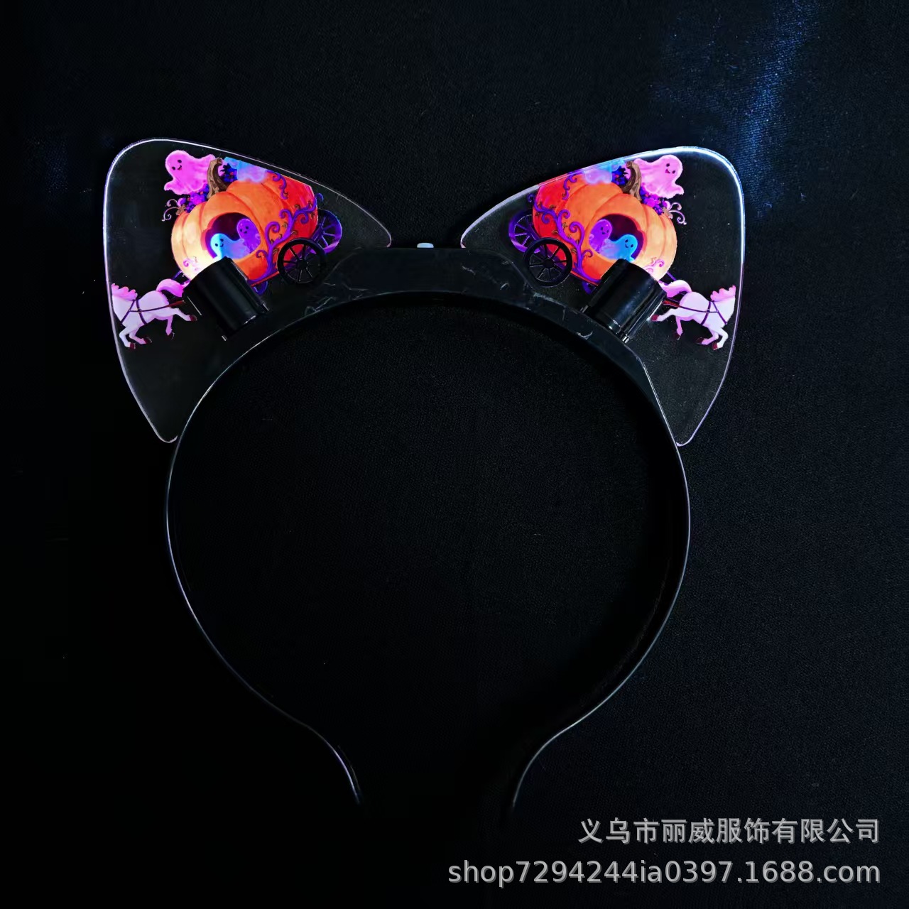 Carnival party Glowing disco ball headband 4LED lights Disco ball colorful headband party props pic 9