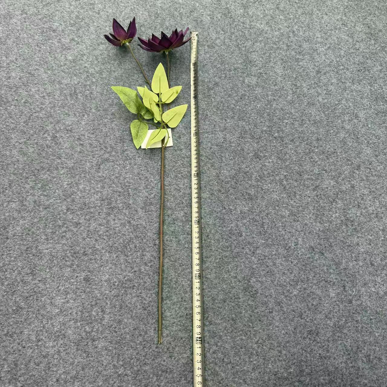 新品2头仿真大丽花莲花仿真花婚礼堂吊顶路引家居摆件婚庆假花详情3