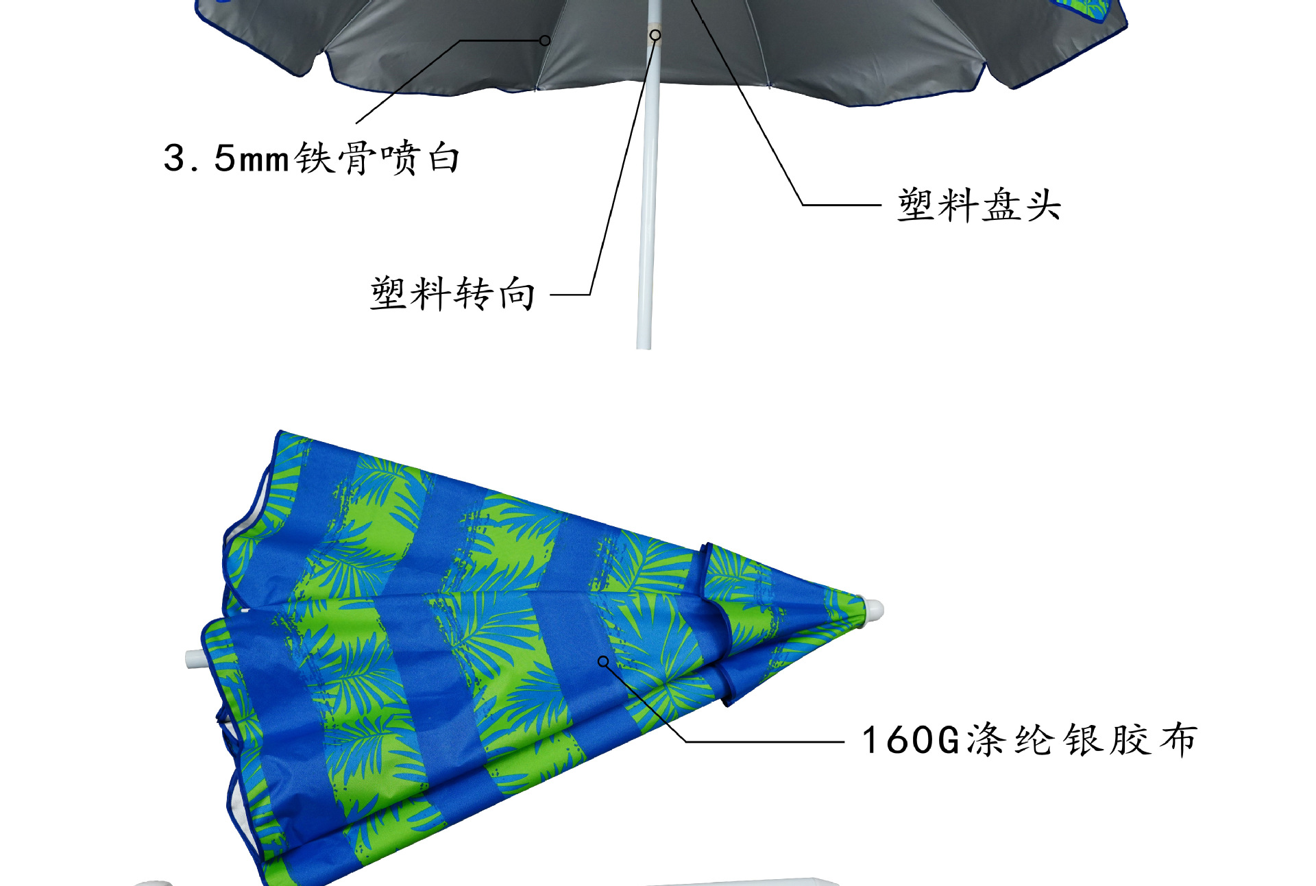 跨境太阳伞摆摊遮阳大伞广告伞圆形户外雨伞商铺庭院伞大号沙滩伞详情8