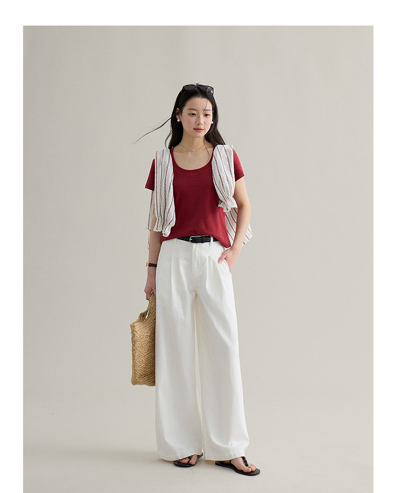 【 Blockbuster B: Super Comfortable Double-collar T-shirt with Upgraded Fabric 】 Spring short-sleeved T-shirt pic 75