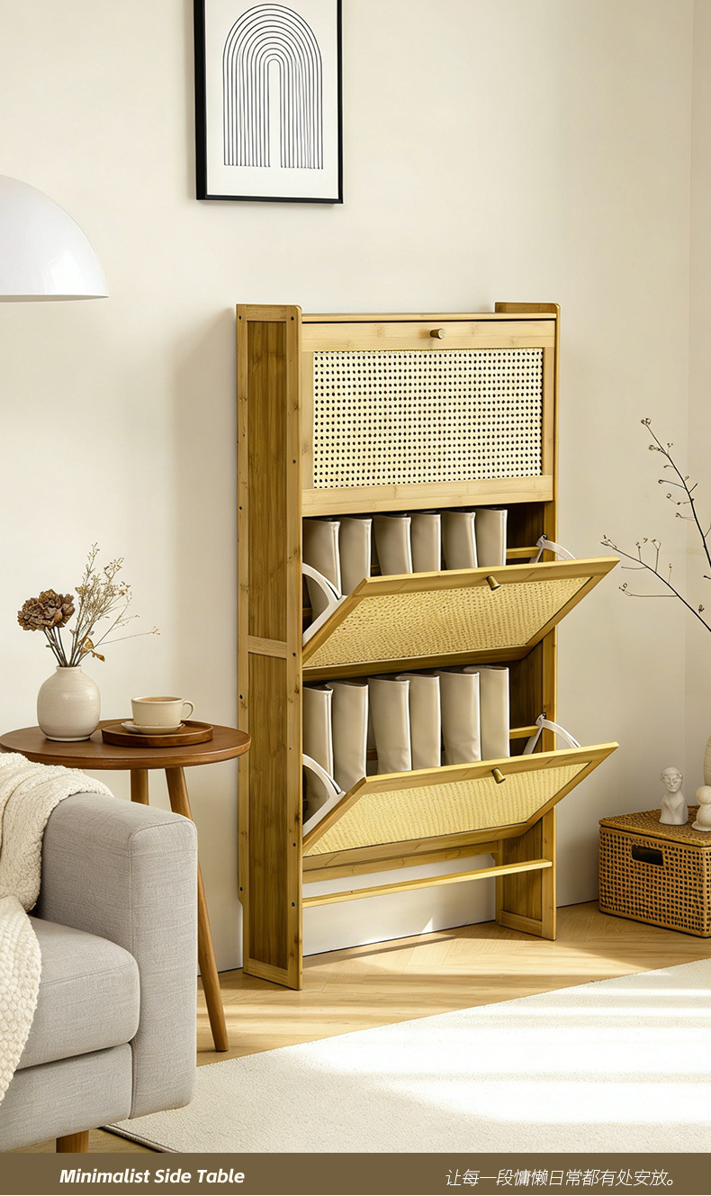 竹制现代简约多层卫生间储物柜免打孔落地收纳架家装建材简易家具详情12