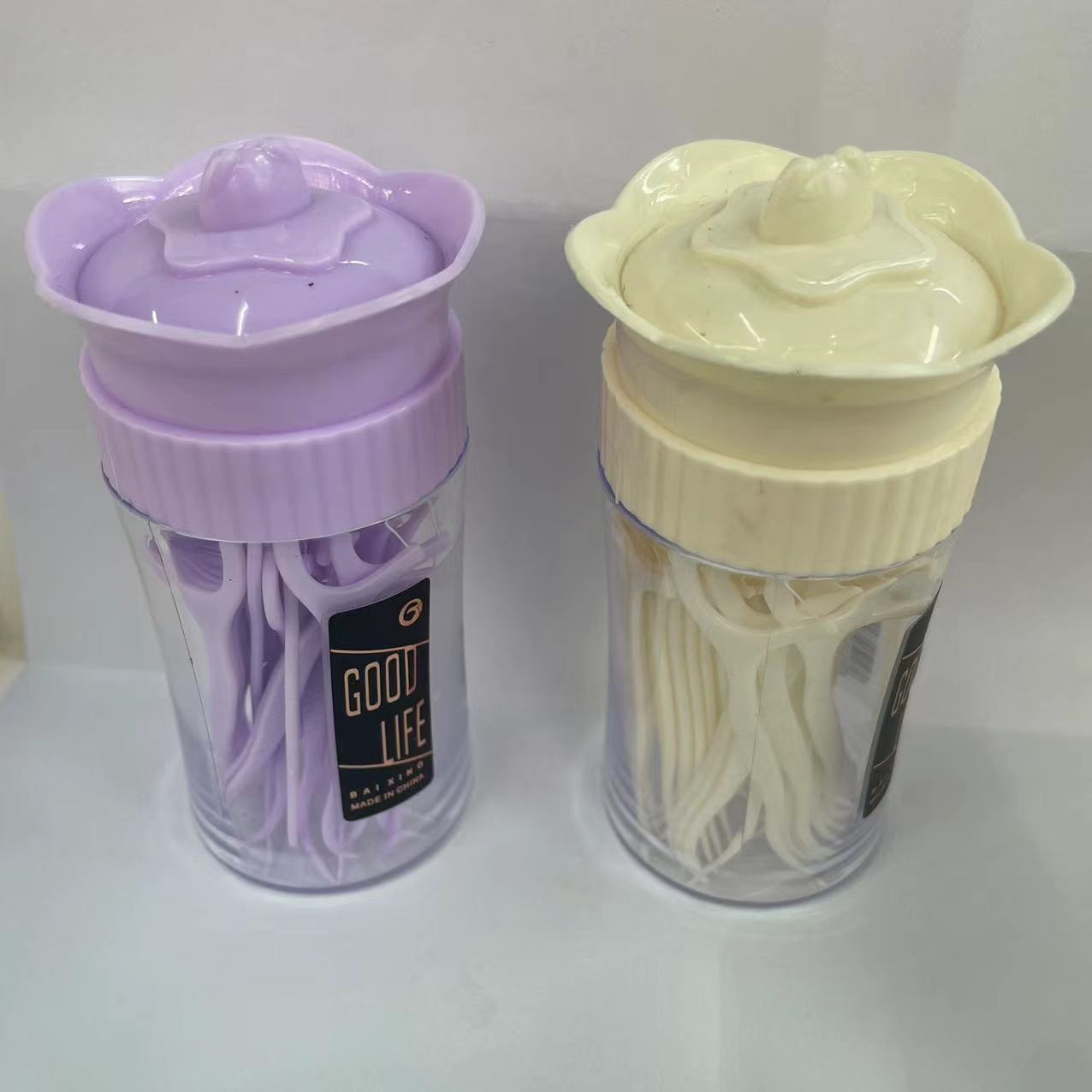 Dental floss box set, disposable plastic toothpicks for dental care, portable dental floss sticks, family set, 30 floss sticks pic 3