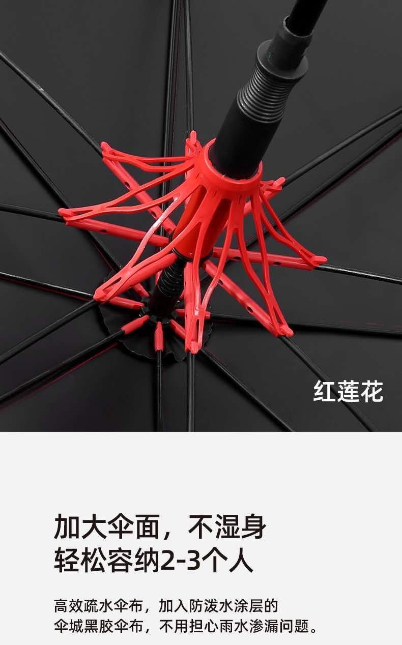 厂家批发长柄商务双人加大晴雨两用遮阳防紫外线广告礼品直杆雨伞详情4