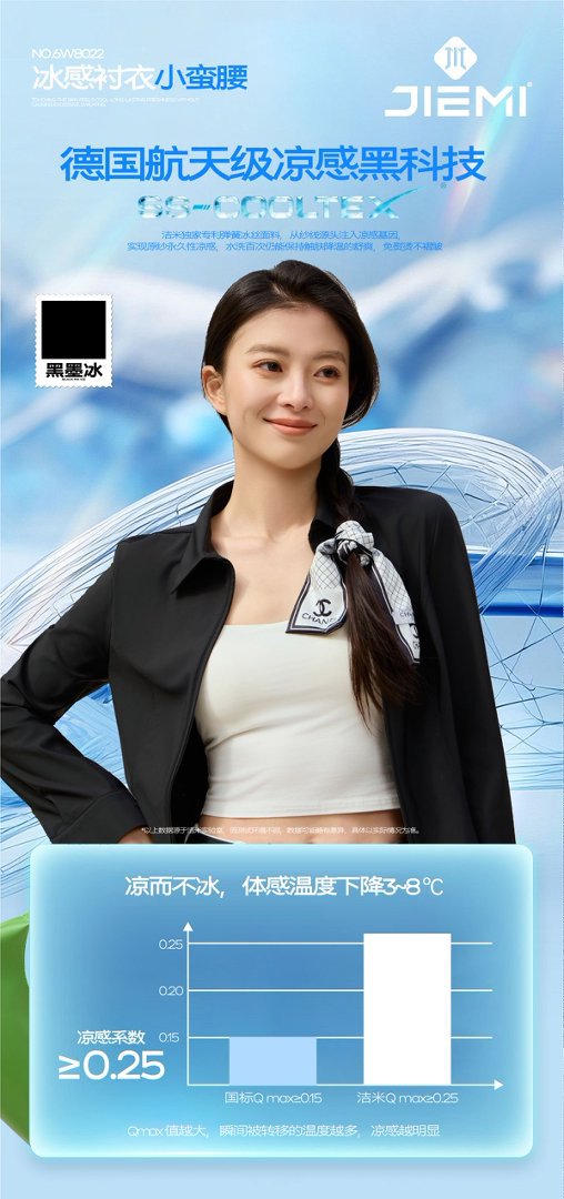 Counter quality lapel slimming sun-protective shirt, small waist sun-protective shirt, cool natural gauze sun-protective shirt, shoulder length 8022 pic 18