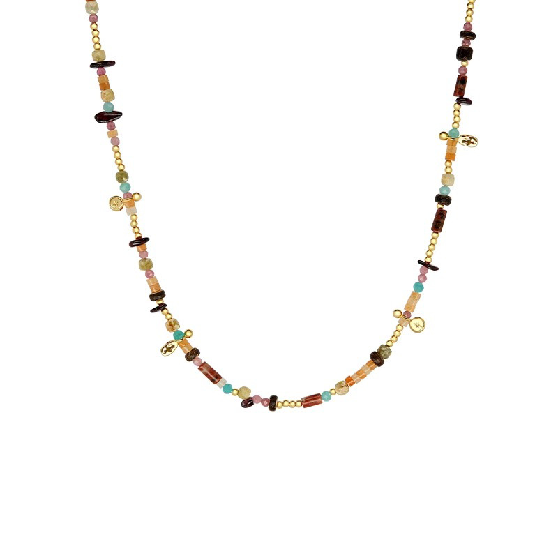 新款首发！彩虹碎石点点项链法式时尚轻奢精致潮流小众设计高级感详情11