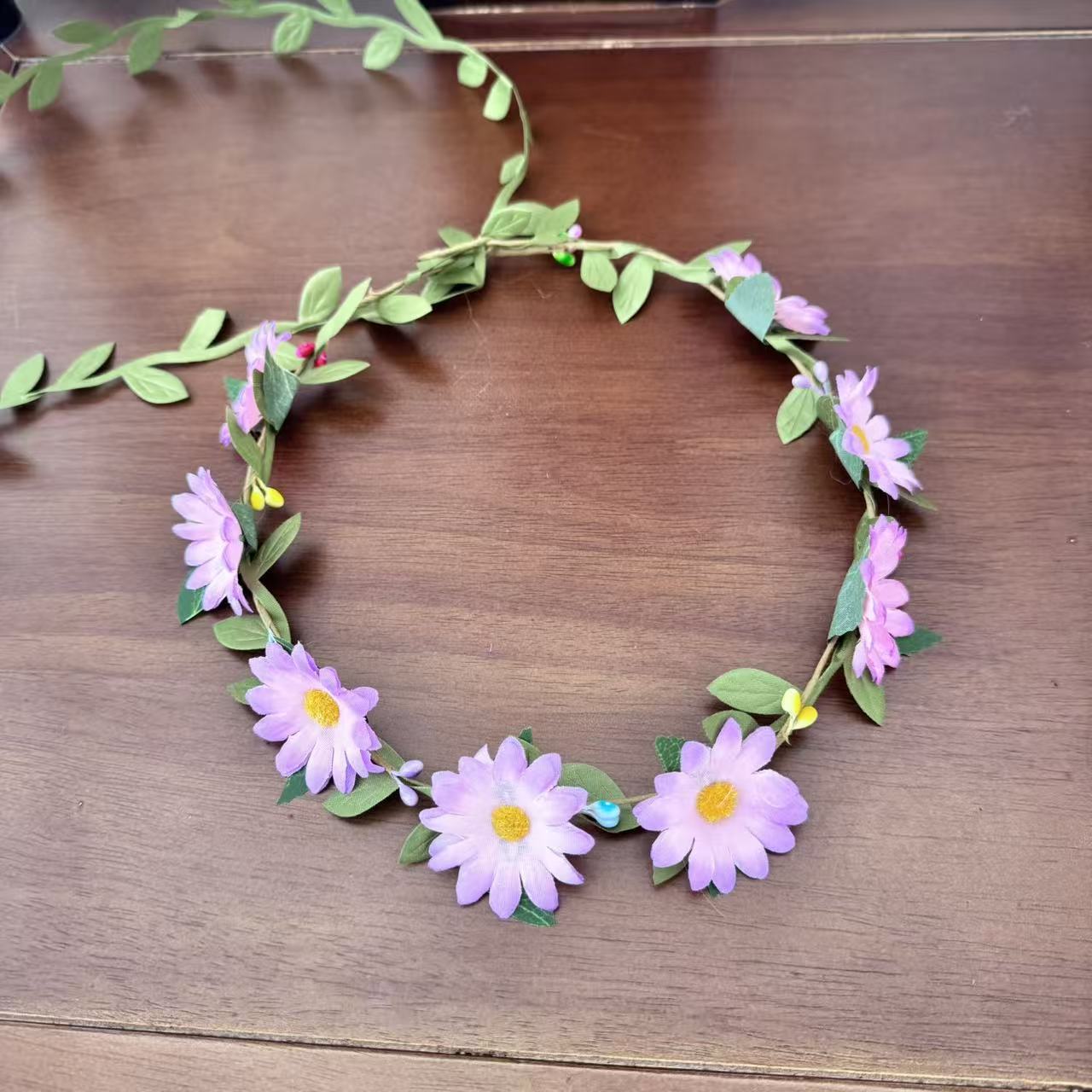 彩色花朵花环鲜花插花泥花叶皱纹纸褶皱纸鲜花包装花桶花盒详情2
