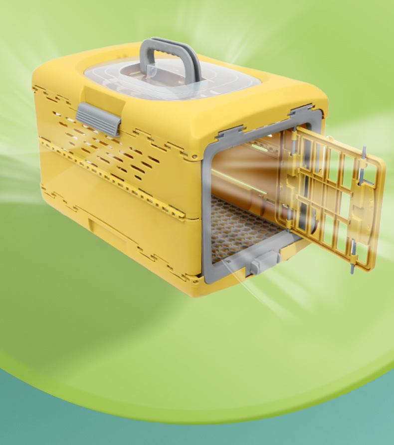 手提狗笼外出宠物航空箱折叠猫窝代发便携透气宠物车载包跨境爆款详情9