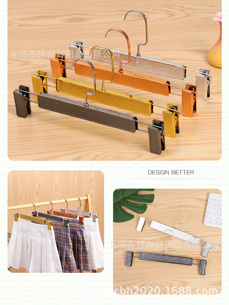 Anti-slip plastic trouser clips, trouser racks, trouser clips, household skirt clips, trouser hangers, clothing store hangers, clothes hangers, clothes supports wholesale pic 11
