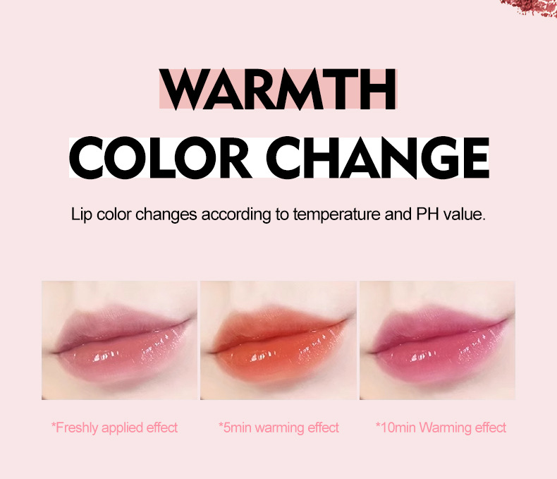跨境美妆温变干花变色口红唇膏保湿滋润彩妆化妆品批发美妆个护详情7
