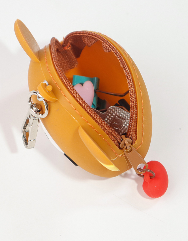 Korean-style Instagram cartoon bear silicone coin purse trinket, cute mini portable coin earphone storage case pic 11