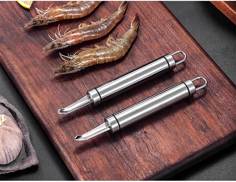 Stainless steel shrimp intestinal tract removal knife: Dig the shrimp stomach, peel the shrimp shell, remove the shrimp intestinal tract, open the back of the shrimp, and remove the seeds from the longan pic 13
