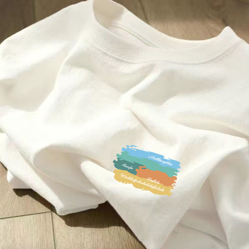 港风冰丝短袖T恤男女同款国潮中国风印花情侣夏季宽松上衣半截袖详情18