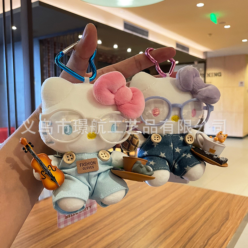hellokitty小挂件公仔毛绒玩偶包包挂件可爱kitty正版钥匙扣挂饰详情1