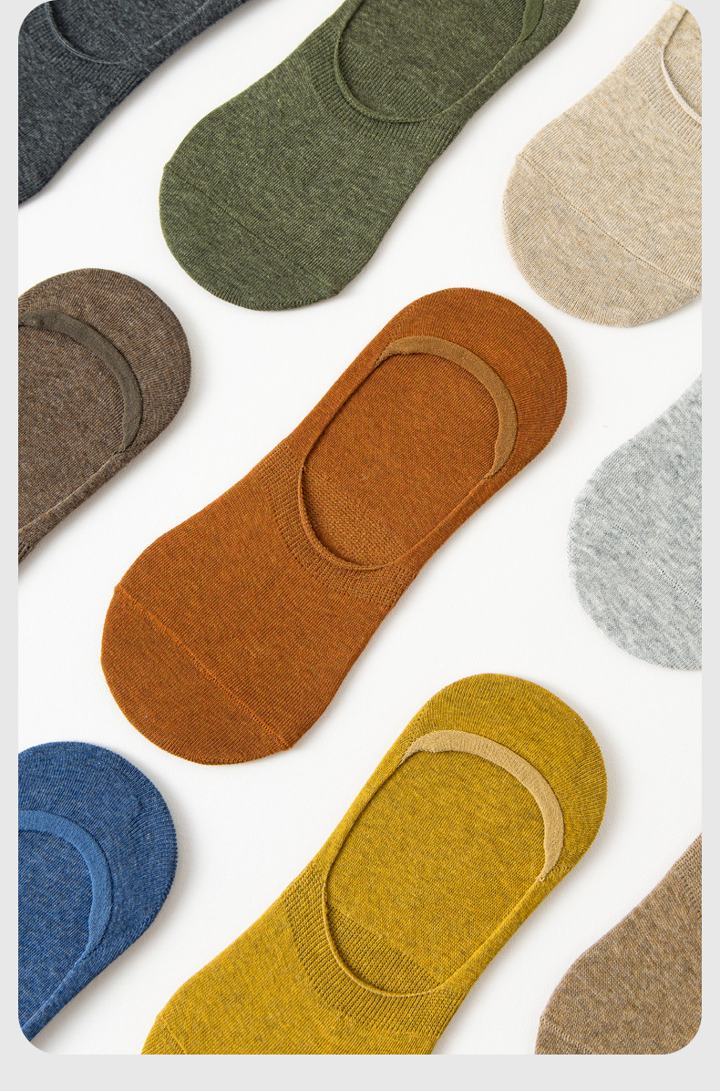 袜子男士船袜夏季薄款浅口隐形袜透气纯色棉袜夏天防滑不掉运动袜详情5