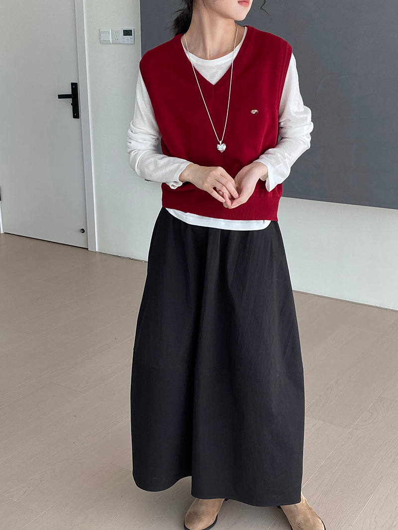 那末 本期主推 搭全店的半身裙！极简通勤百搭松紧腰长裙女2135详情23