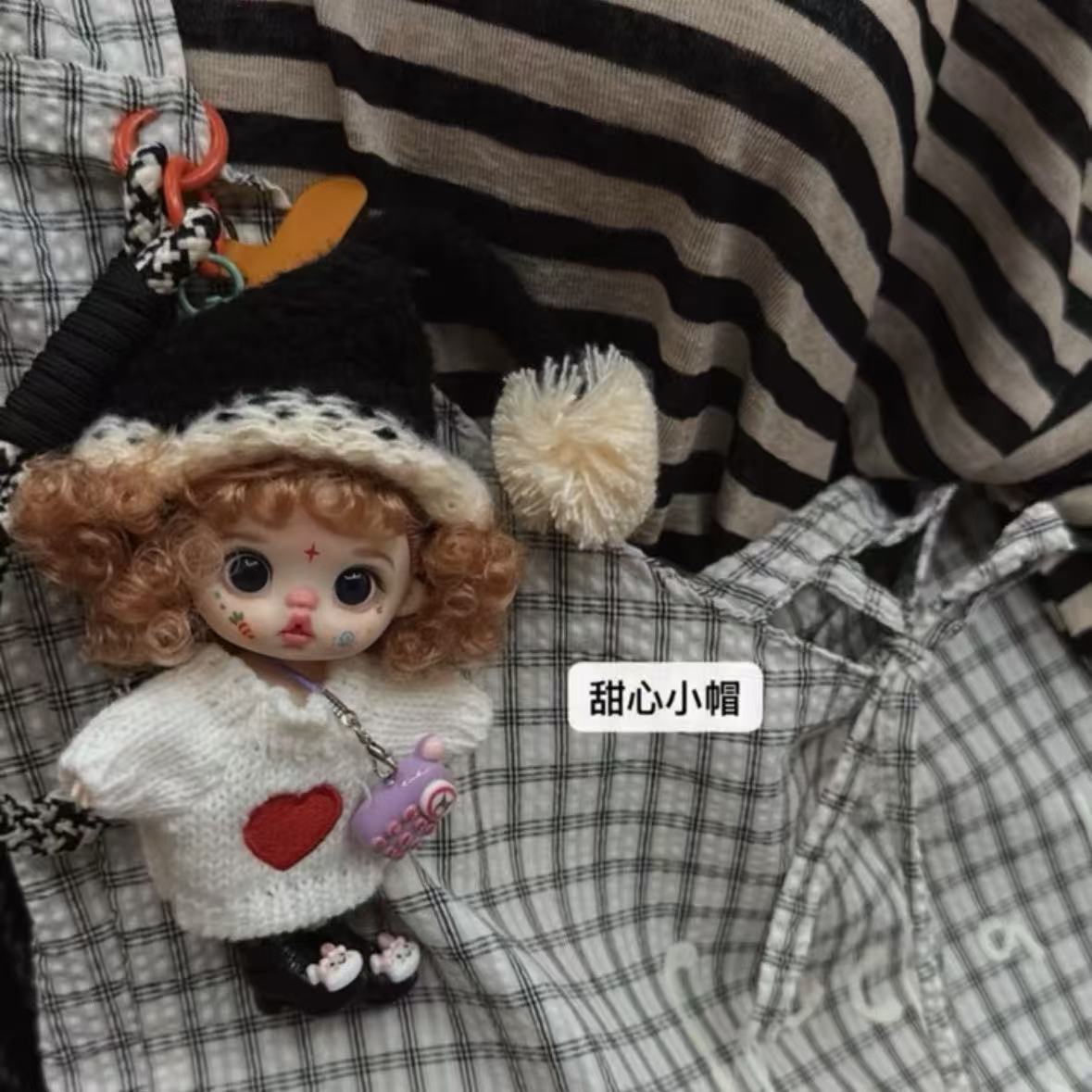 萝莉芬潮玩创意时尚手机挂件搪胶娃娃萌趣挂件娃手办礼物手办详情2