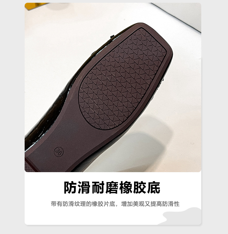 葡萄妈同款法式小皮鞋女2025春秋季新款蝴蝶结单鞋夏季配裙穿豆豆详情7