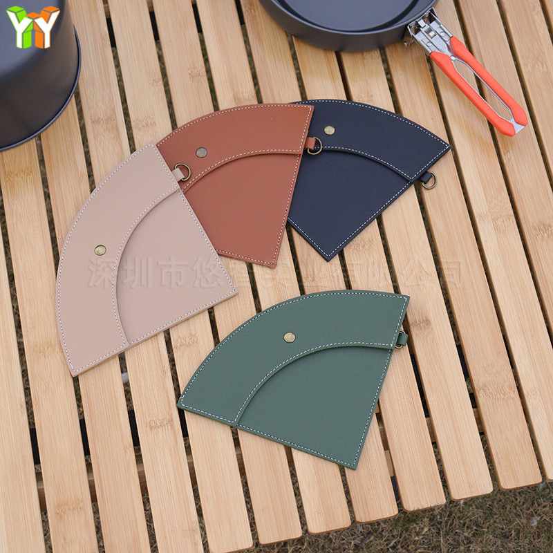 One-piece coffee filter paper case, outdoor portable coffee filter paper storage hanging bag, filter paper fan-shaped case pic 9