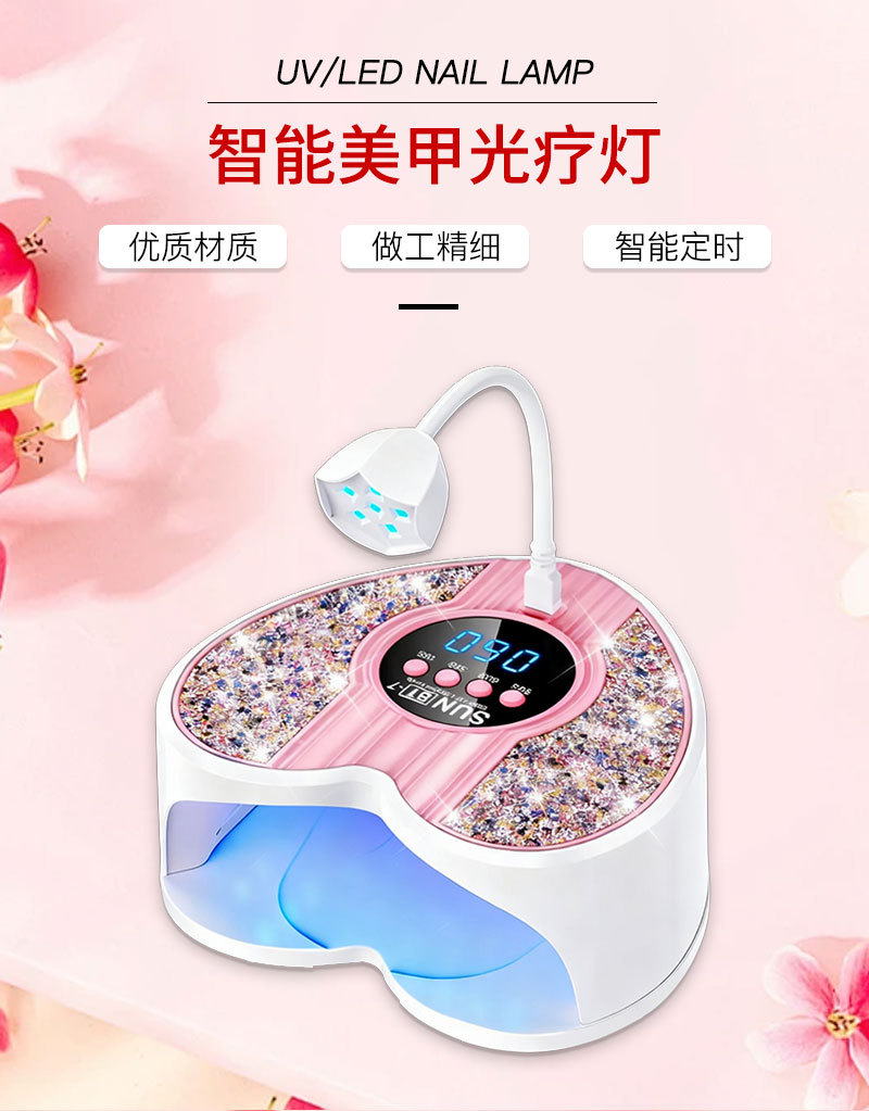 The new cross-border AB-2 nail phototherapy machine with a hand pillow is specially designed for nail salons. It features 288W high power and dries quickly without blackening your hands pic 1
