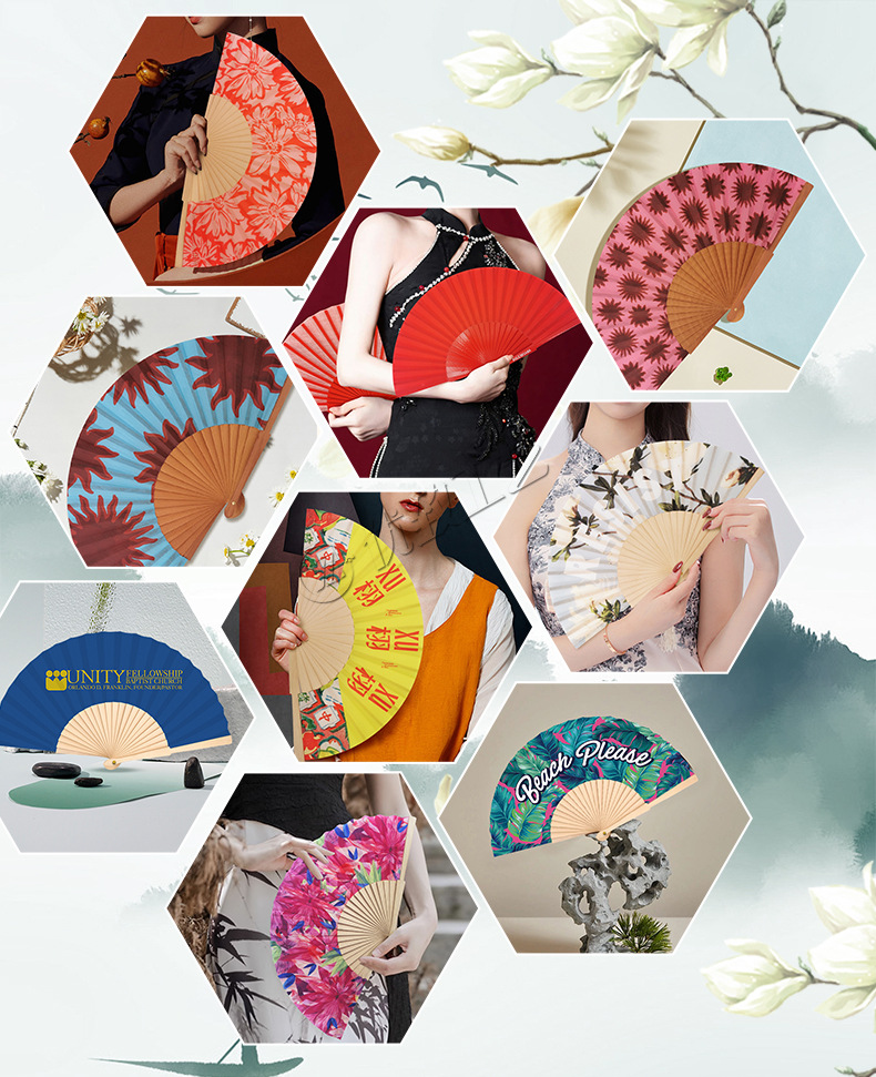 厂家直销手工艺制作木扇中式书法国潮折扇子批发详情1