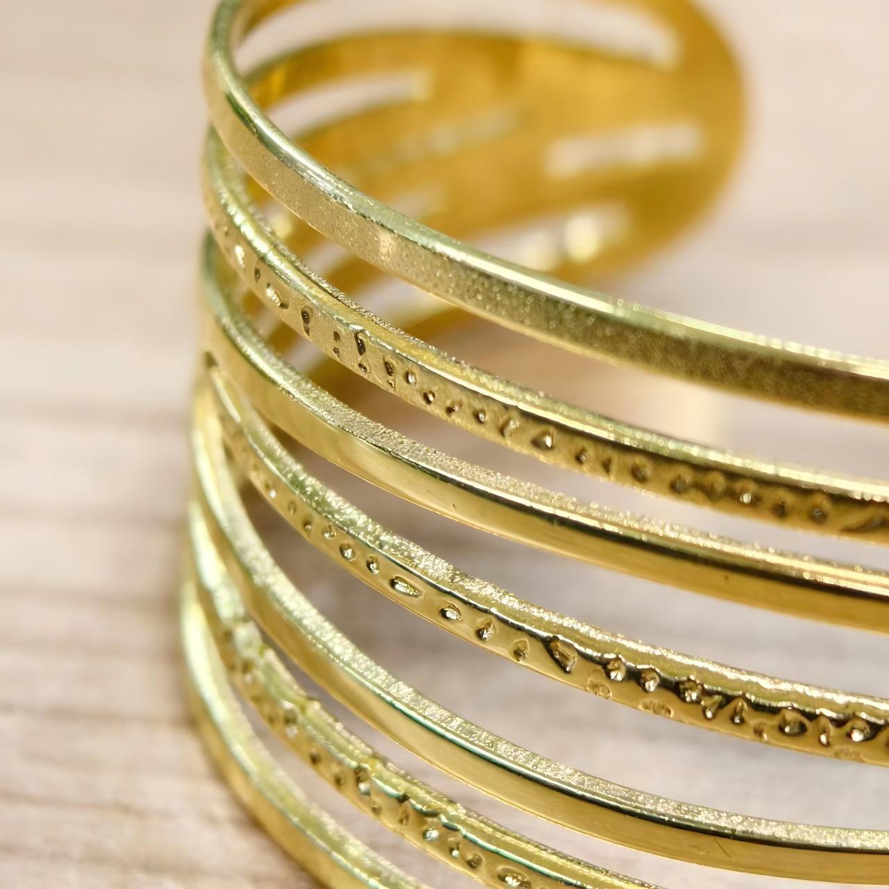 Cross-border new product: Bohemian-style multi-layer bracelet for women to mix and match, layer and wear, hollowed-out bracelet pic 2