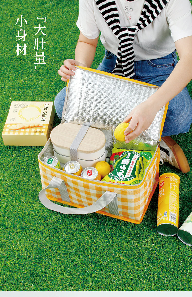 Picnic insulated bag, picnic ice wrap, lunch box bag, outdoor insulated bag, thickened insulated bag, ice wrap, hand-held insulated bag pic 6