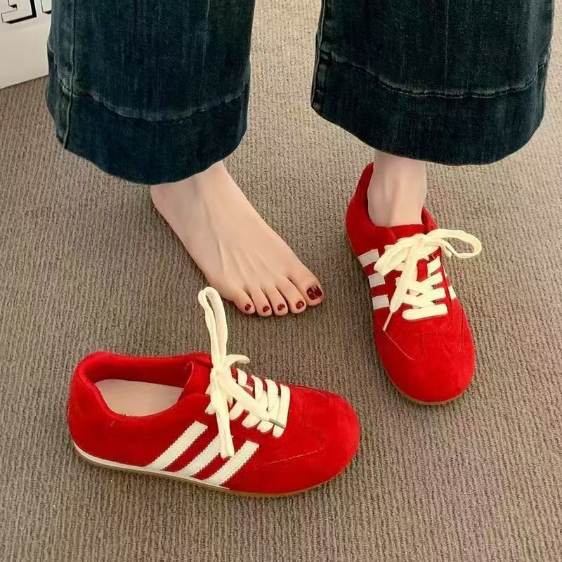 2025新款轻便小白鞋夏季百搭三杠阿甘德训休闲运动女板鞋详情1