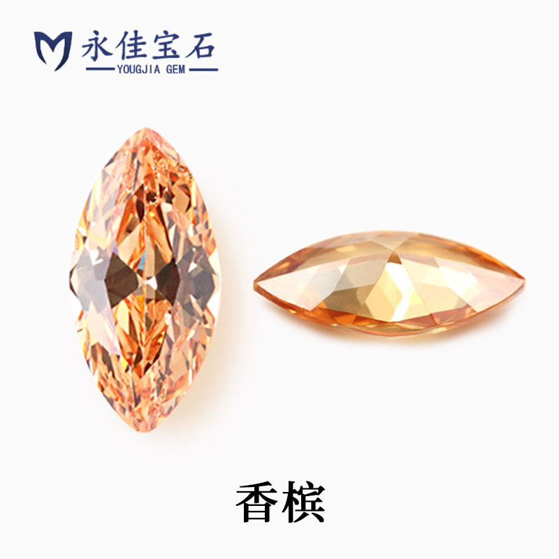 永佳宝石特彩马眼锆石美甲饰品配件裸石珠子锆石厂家1.5*3~10*20详情3