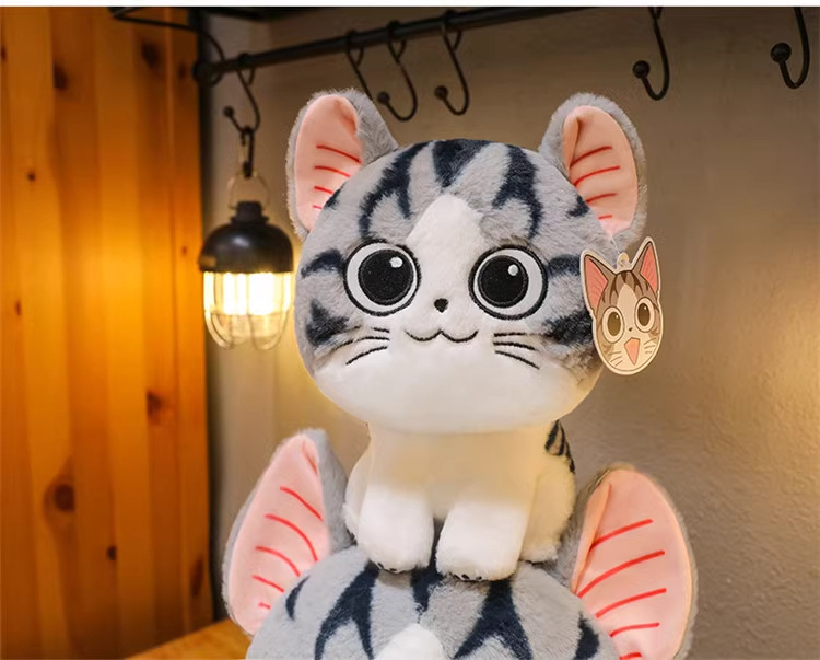 正版起司猫毛绒玩具公仔可爱卡通小猫咪安抚哄睡玩偶生日礼物批发详情3